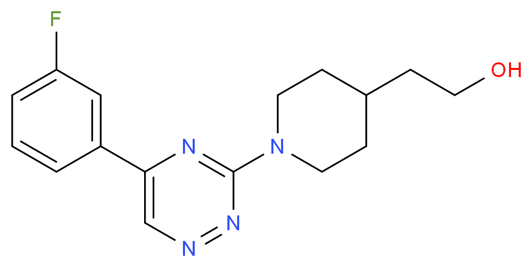 2-{1-[5-(3-fluorophenyl)-1,2,4-triazin-3-yl]-4-piperidinyl}ethanol_分子结构_CAS_)