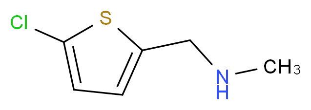 [(5-chlorothiophen-2-yl)methyl](methyl)amine_分子结构_CAS_70696-37-6