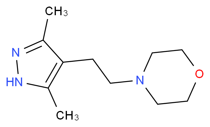 3,5-Dimethyl-4-(2-morpholin-4-ylethyl)-1H-pyrazole_分子结构_CAS_)