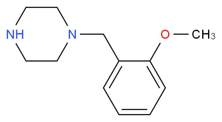 1-[(2-methoxyphenyl)methyl]piperazine_分子结构_CAS_55037-81-5