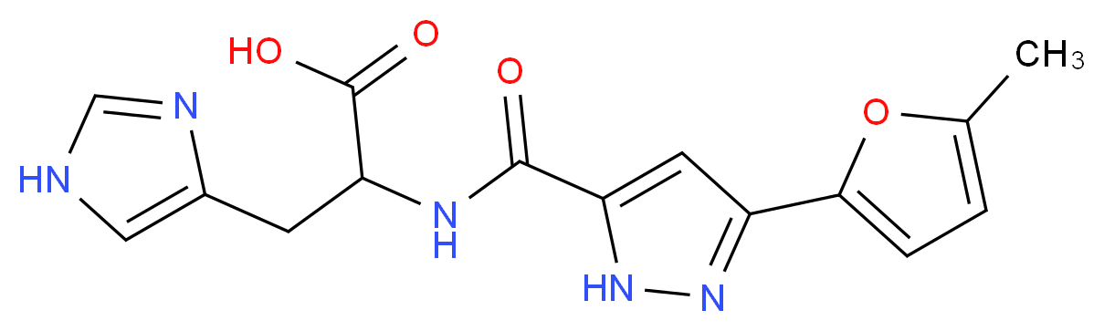 N-{[3-(5-methyl-2-furyl)-1H-pyrazol-5-yl]carbonyl}histidine_分子结构_CAS_)