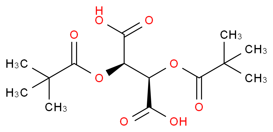 (-)-O,O′-二特戊酰基-L-酒石酸_分子结构_CAS_65259-81-6)