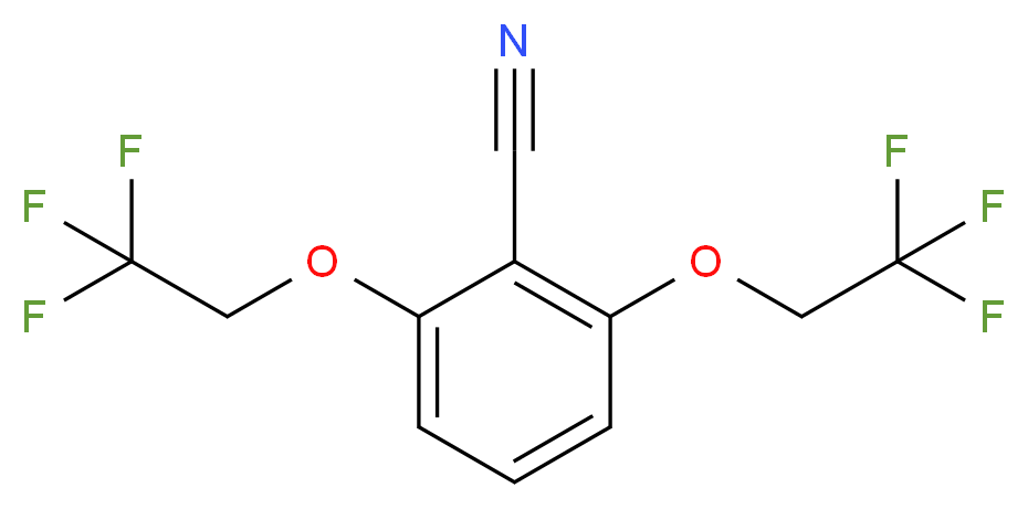 2,6-Bis(2,2,2-trifluoroethoxy)benzonitrile_分子结构_CAS_93624-57-8)