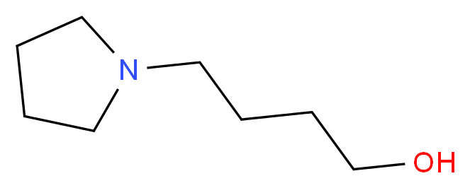 4-(pyrrolidin-1-yl)butan-1-ol_分子结构_CAS_)
