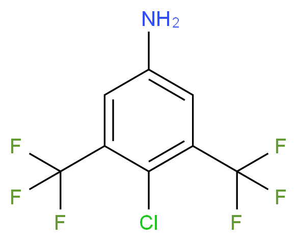 4-chloro-3,5-bis(trifluoromethyl)aniline_分子结构_CAS_948014-37-7