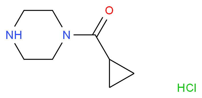 1-cyclopropanecarbonylpiperazine hydrochloride_分子结构_CAS_59878-57-8