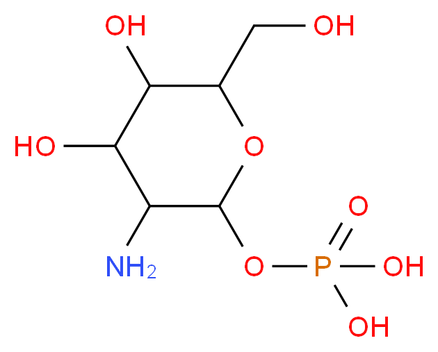 {[3-amino-4,5-dihydroxy-6-(hydroxymethyl)oxan-2-yl]oxy}phosphonic acid_分子结构_CAS_2152-75-2