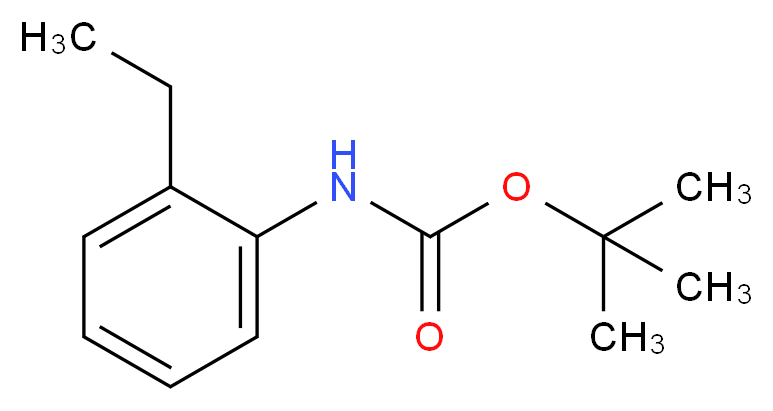 N-(叔丁氧基羰基)-2-乙基苯胺_分子结构_CAS_110969-45-4)