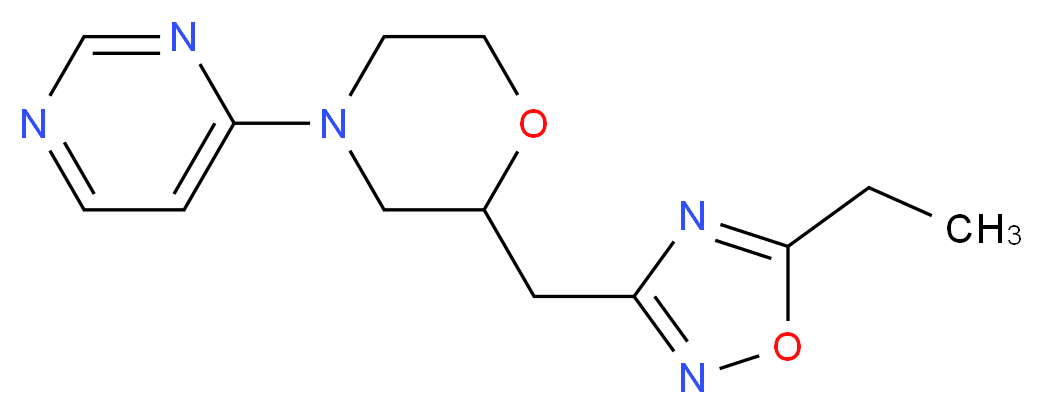 2-[(5-ethyl-1,2,4-oxadiazol-3-yl)methyl]-4-pyrimidin-4-ylmorpholine_分子结构_CAS_)