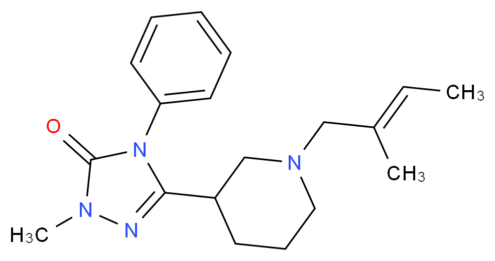2-methyl-5-{1-[(2E)-2-methylbut-2-en-1-yl]piperidin-3-yl}-4-phenyl-2,4-dihydro-3H-1,2,4-triazol-3-one_分子结构_CAS_)