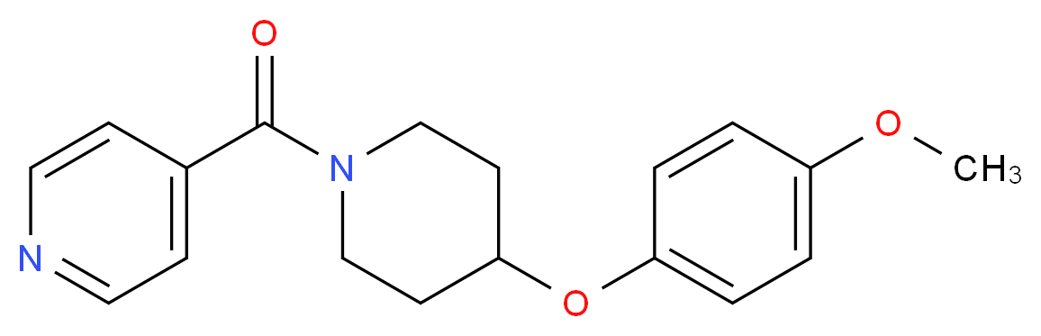 4-{[4-(4-methoxyphenoxy)-1-piperidinyl]carbonyl}pyridine_分子结构_CAS_)