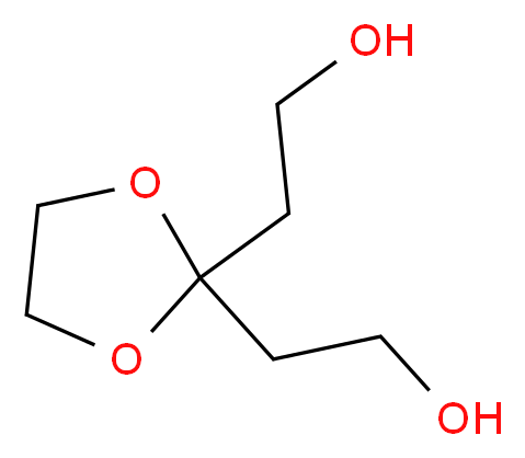 2-[2-(2-hydroxyethyl)-1,3-dioxolan-2-yl]ethan-1-ol_分子结构_CAS_5694-95-1
