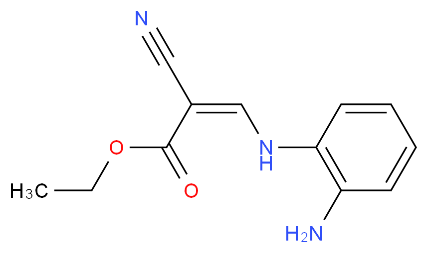 3-(2-Amino-phenylamino)-2-cyano-acrylic acid ethyl ester_分子结构_CAS_21025-47-8)