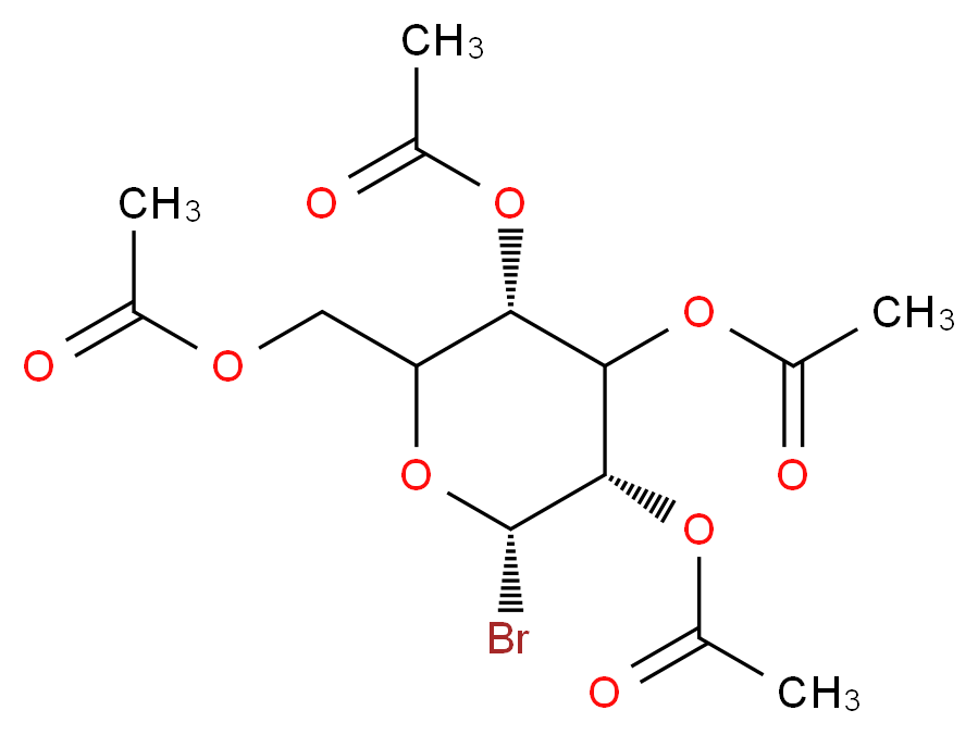 [(3S,5S,6S)-3,4,5-tris(acetyloxy)-6-bromooxan-2-yl]methyl acetate_分子结构_CAS_572-09-8