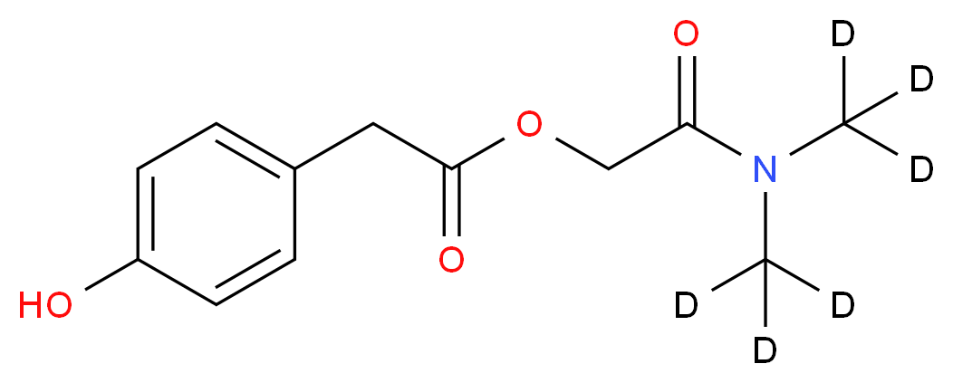 4-Hydroxy Benzeneacetic Acid 2-(Dimethylamino-d6)-2-oxoethyl Ester_分子结构_CAS_)