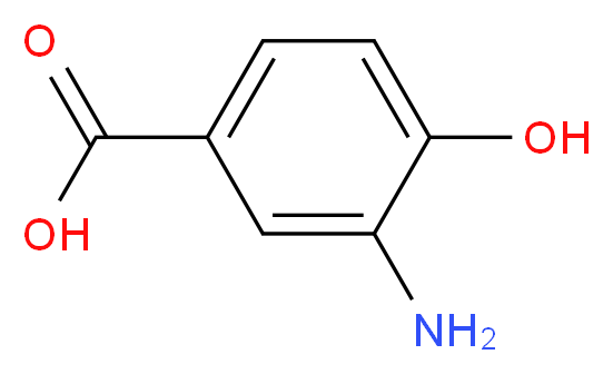 3-氨基-4-羟基苯甲酸_分子结构_CAS_1571-72-8)