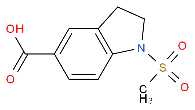 1-Methanesulfonyl-2,3-dihydro-1H-indole-5-carboxylic acid_分子结构_CAS_)