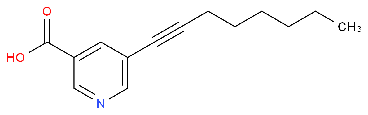 5-(oct-1-yn-1-yl)pyridine-3-carboxylic acid_分子结构_CAS_845266-29-7