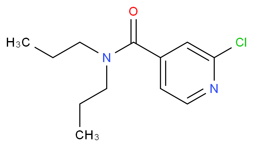 2-chloro-N,N-dipropylpyridine-4-carboxamide_分子结构_CAS_869530-13-2