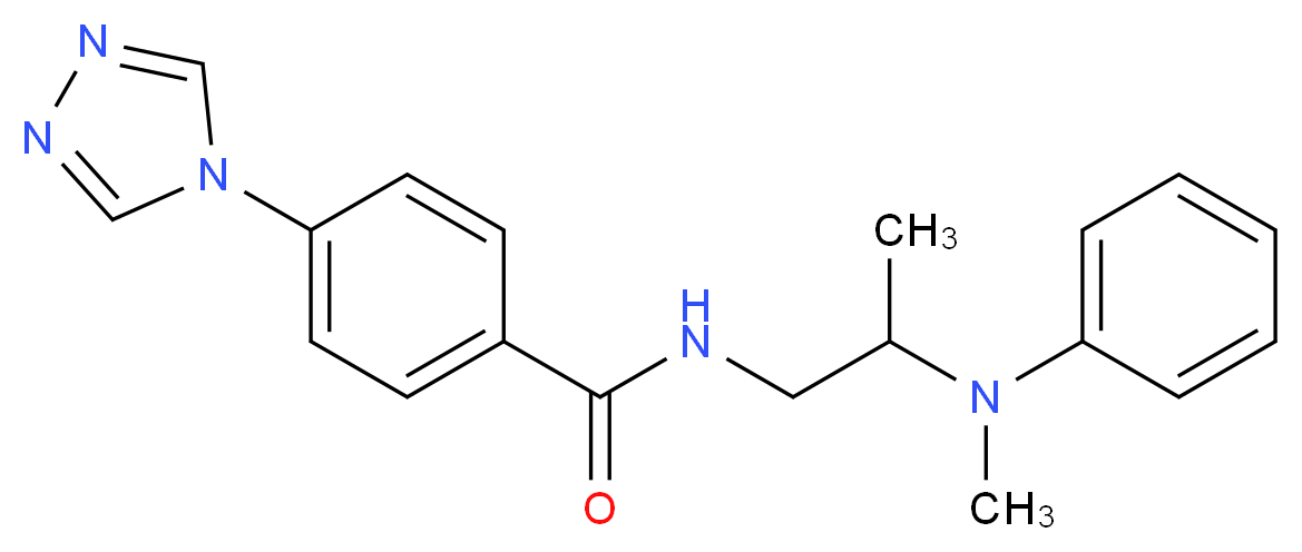 N-{2-[methyl(phenyl)amino]propyl}-4-(4H-1,2,4-triazol-4-yl)benzamide_分子结构_CAS_)