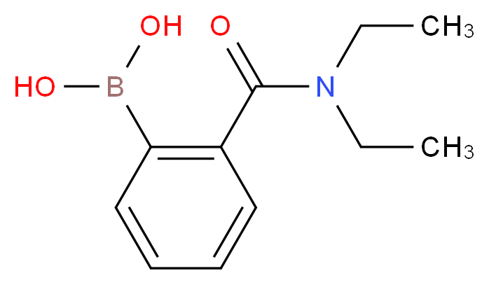 2-(二乙基氨甲酰基)苯硼酸_分子结构_CAS_129112-21-6)