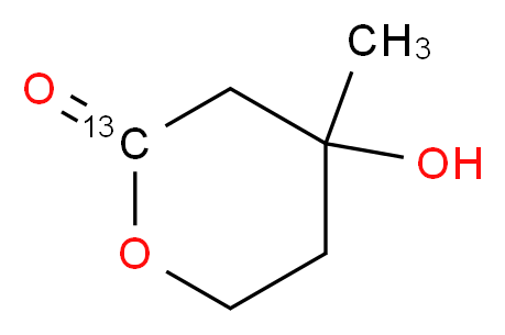 4-hydroxy-4-methyl(2-<sup>1</sup><sup>3</sup>C)oxan-2-one_分子结构_CAS_73834-54-5