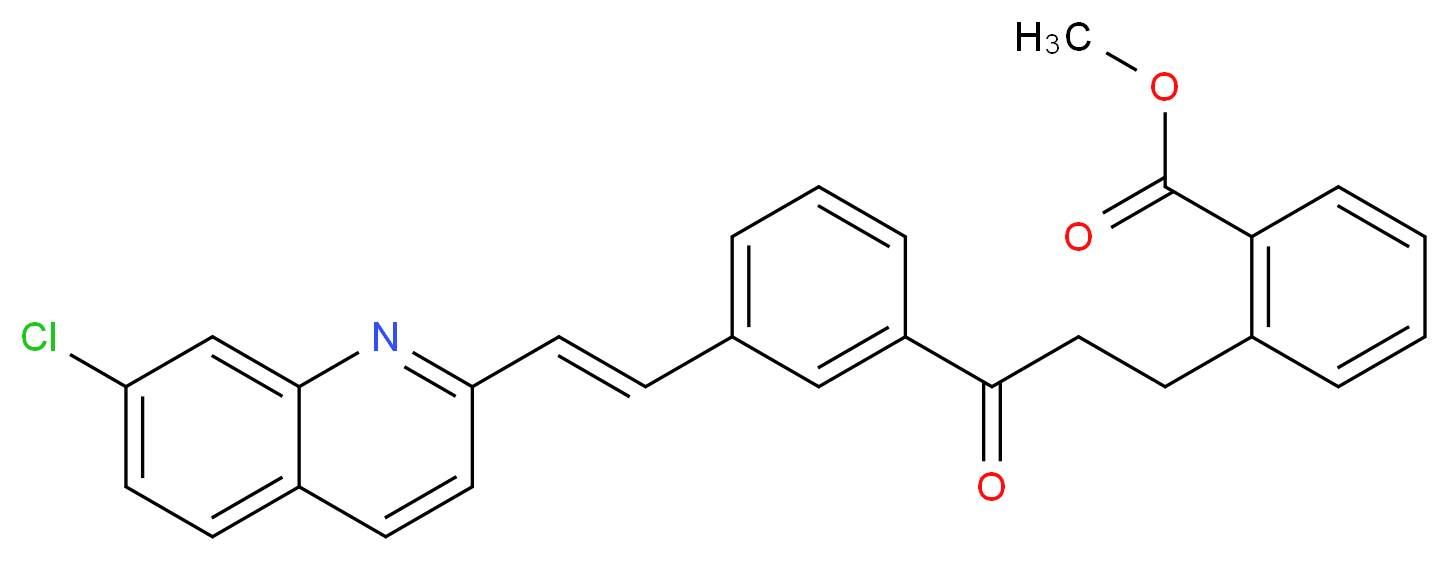 2-[3-[3-[(1E)-2-(7-Chloro-2-quinolinyl)ethenyl]phenyl]-3-oxopropyl]benzoic Acid Methyl Ester_分子结构_CAS_149968-11-6)