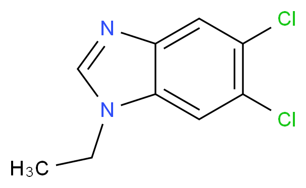 5,6-dichloro-1-ethyl-1H-1,3-benzodiazole_分子结构_CAS_6478-76-8