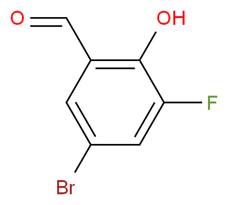 5-bromo-3-fluoro-2-hydroxybenzaldehyde_分子结构_CAS_251300-28-4