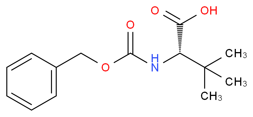 (2S)-2-{[(Benzyloxy)carbonyl]amino}-3,3-dimethylbutanoic acid_分子结构_CAS_59269-54-4)