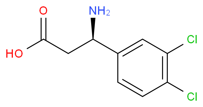 (3R)-3-AMINO-3-(3,4-DICHLOROPHENYL)PROPANOIC ACID_分子结构_CAS_909709-44-0)