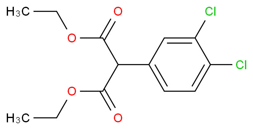 (3,4-二氯苯基)丙二酸二乙酯_分子结构_CAS_28751-26-0)