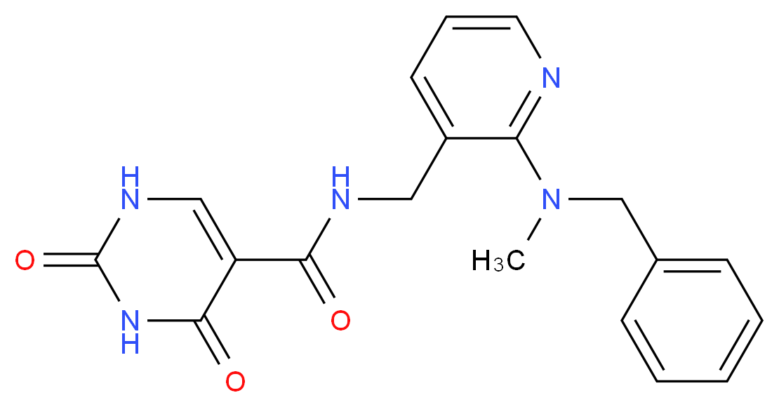 N-({2-[benzyl(methyl)amino]pyridin-3-yl}methyl)-2,4-dioxo-1,2,3,4-tetrahydropyrimidine-5-carboxamide_分子结构_CAS_)