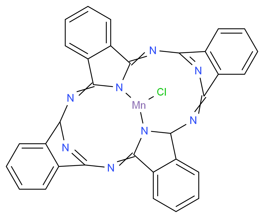 酞菁氯化锰(III)_分子结构_CAS_53432-32-9)