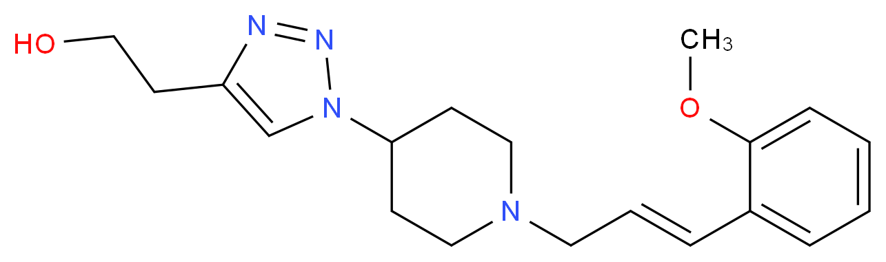 2-(1-{1-[(2E)-3-(2-methoxyphenyl)prop-2-en-1-yl]piperidin-4-yl}-1H-1,2,3-triazol-4-yl)ethanol_分子结构_CAS_)