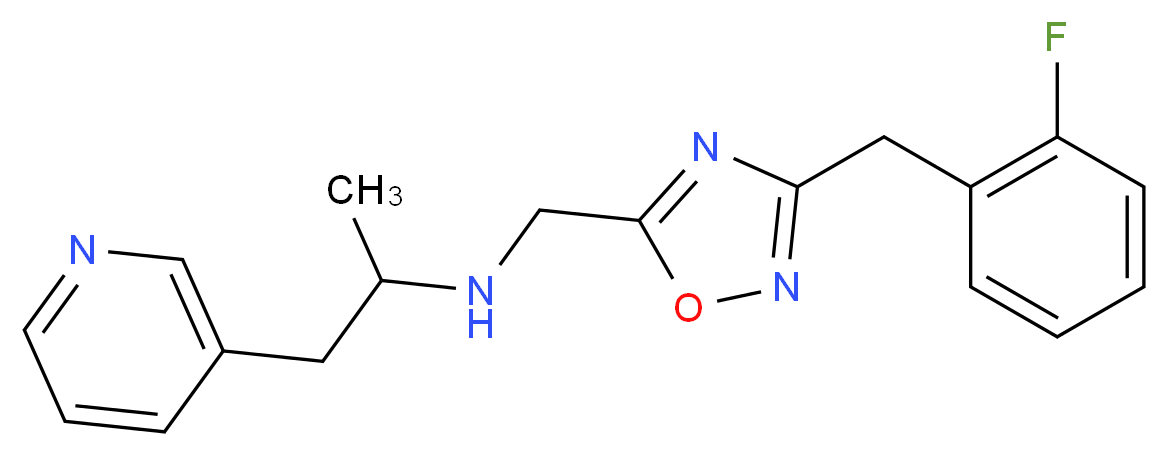 N-{[3-(2-fluorobenzyl)-1,2,4-oxadiazol-5-yl]methyl}-1-(3-pyridinyl)-2-propanamine_分子结构_CAS_)