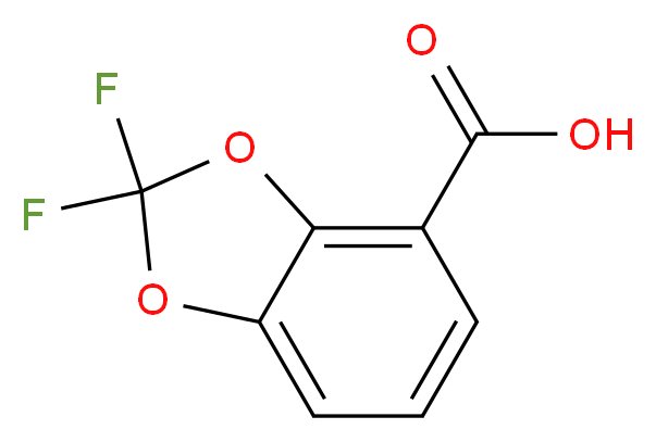 2,2-二氟-1,3-苯并二噁茂-4-羧酸_分子结构_CAS_126120-85-2)