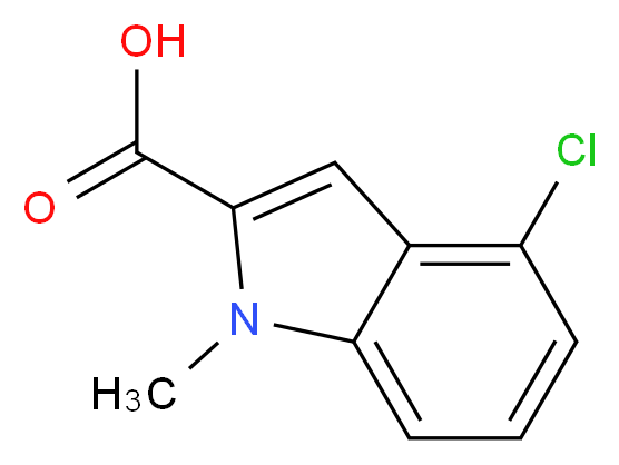 4-Chloro-1-methyl-1H-indole-2-carboxylic acid_分子结构_CAS_23967-44-4)