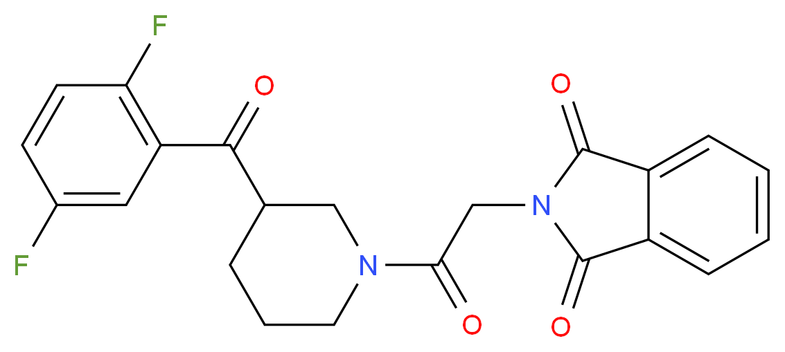2-{2-[3-(2,5-difluorobenzoyl)-1-piperidinyl]-2-oxoethyl}-1H-isoindole-1,3(2H)-dione_分子结构_CAS_)