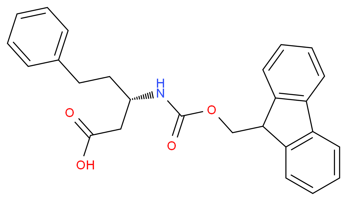 (3S)-3-{[(9H-fluoren-9-ylmethoxy)carbonyl]amino}-5-phenylpentanoic acid_分子结构_CAS_219967-74-5