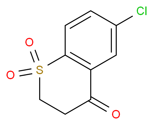 6-Chloro-2,3-dihydro-4H-thiochromen-4-one 1,1-dioxide_分子结构_CAS_90396-06-8)