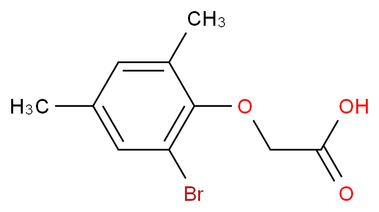 (2-Bromo-4,6-dimethylphenoxy)acetic acid_分子结构_CAS_38206-98-3)