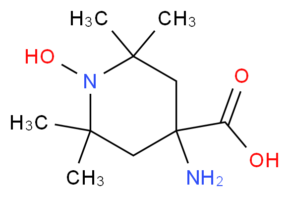 2,2,6,6-Tetramethylpiperidine-N-oxyl-4-amino-4-carboxylic Acid_分子结构_CAS_15871-57-5)