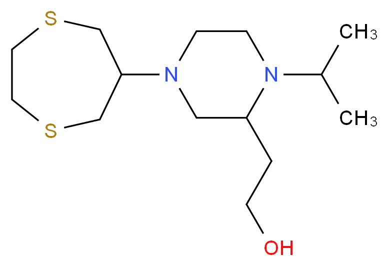 2-[4-(1,4-dithiepan-6-yl)-1-isopropyl-2-piperazinyl]ethanol_分子结构_CAS_)