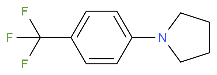 1-[4-(trifluoromethyl)phenyl]pyrrolidine_分子结构_CAS_113845-68-4