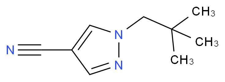 1-neopentyl-1H-pyrazole-4-carbonitrile_分子结构_CAS_1211592-77-6)