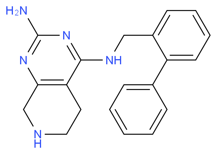 N~4~-(biphenyl-2-ylmethyl)-5,6,7,8-tetrahydropyrido[3,4-d]pyrimidine-2,4-diamine_分子结构_CAS_)