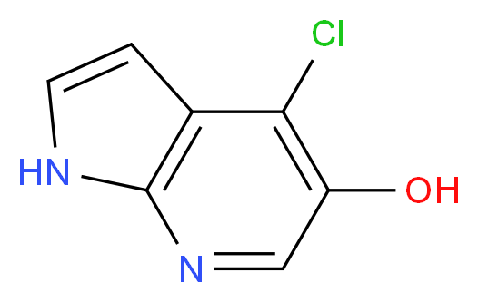 4-Chloro-1H-pyrrolo[2,3-b]pyridin-5-ol_分子结构_CAS_1020056-82-9)