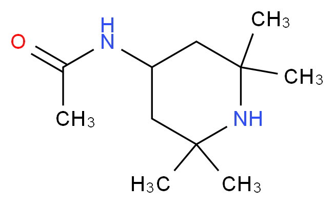 N-(2,2,6,6-tetramethylpiperidin-4-yl)acetamide_分子结构_CAS_40908-37-0