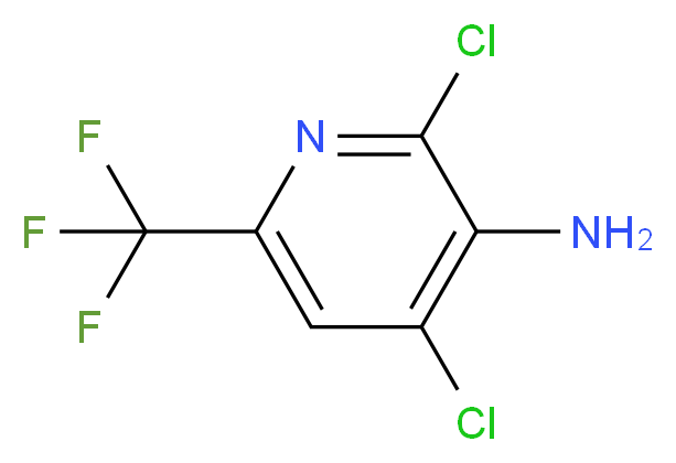 2,4-dichloro-6-(trifluoromethyl)pyridin-3-amine_分子结构_CAS_1060815-21-5